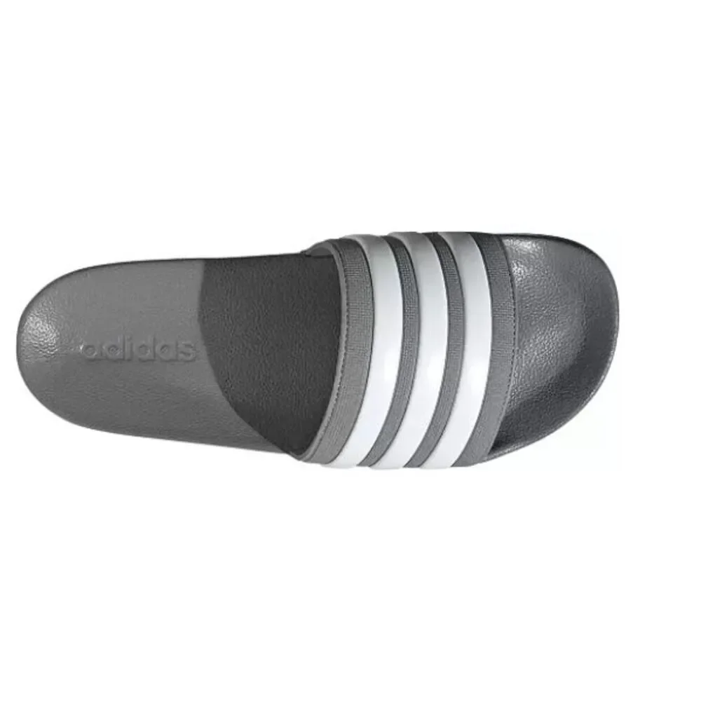 NEW adidas Adilette Shower Men's Slide Sandal Gray White Size‎ 8